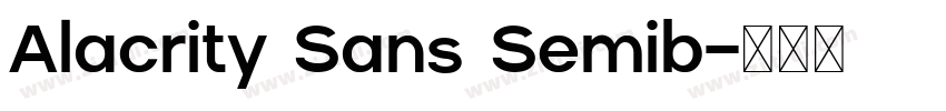 Alacrity Sans Semib字体转换